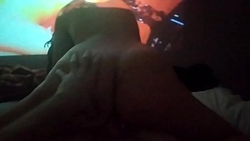 Fucking my young boyfriend while we watch porn until gives me all his cum