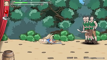 Cute blondie woman in sex with man in forest in ryona act gameplay sexy hentai
