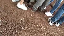 Voyeur Spandex Shorts In cameltoe (Full Video Description) beatiful legssssssssss