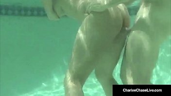 Bang Me In the Pool! Busty Cougar Charlee Chase Sex Under The Water!